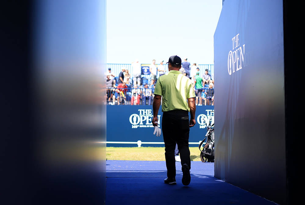 Paul Casey walking to the first green